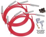 MSD 8.5mm Super Conductor Spark Plug Wire Sets 31199 Wires, Conductor, Spiral Core, 8.5mm, Red, Multi-Angle Boots, Universal, L8/V8, Set thumbnail 1