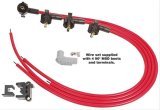 MSD 8.5mm Super Conductor Spark Plug Wire Sets 31689 Wires, Conductor, 8.5mm, Red, Universal, 4-Cylinder, Set thumbnail 1