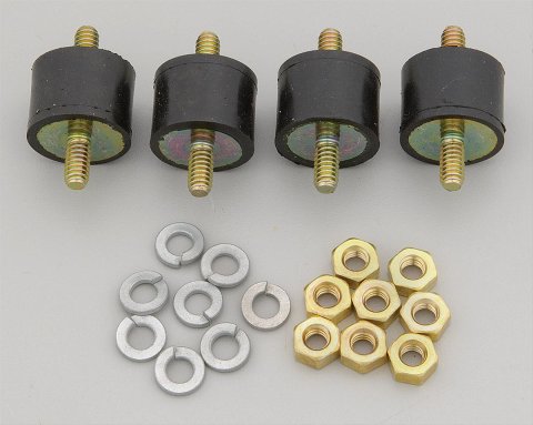 MSD Vibration Mounts 8800 Ignition Box Mounts, Mounts, Rubber, Black, 7/8/10-Series Ignitions, Universal, Set of 4