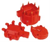 MSD Distributor Cap and Rotor Kits 84023 Rotor, Red, Male/HEI, Stainless Steel Terminals, Clamp-Down, GM, Checker, V8, Kit thumbnail 1