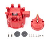 MSD Distributor Cap and Rotor Kits 84023 Rotor, Red, Male/HEI, Stainless Steel Terminals, Clamp-Down, GM, Checker, V8, Kit thumbnail 3
