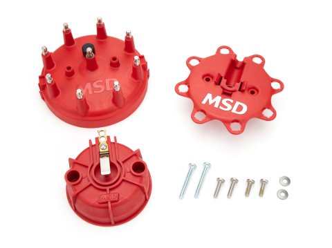 MSD Distributor Cap and Rotor Kits 84085 Rotor, Red, Stainless Steel Terminals, Clamp-Down, Kit thumbnail 5