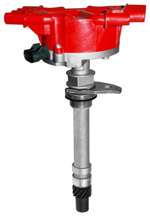 MSD Street Fire EFI Distributors 5592 Distributors, EFI, Magnetic Trigger, Female/Socket, Standard Rotation, Melonized Gear, Red Cap, Chevrolet, 5.7L, Each thumbnail 2