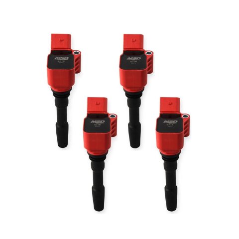 MSD Blaster OEM Replacement Coils 87164 Ignition Coil, Blaster, Coil Pack Style, Square, Red, Audi, Volkswagen, L4, Set of 4 thumbnail 3