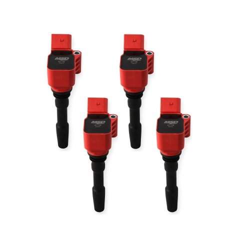 MSD Blaster OEM Replacement Coils 87164 Ignition Coil, Blaster, Coil Pack Style, Square, Red, Audi, Volkswagen, L4, Set of 4 thumbnail 4
