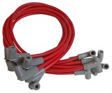MSD 8.5mm Super Conductor Spark Plug Wire Sets 35609 Wires, Conductor, Spiral Core, 8.5mm, Red, 90 Degree Boots, Chevy, Big Block, V8, Set thumbnail 1