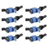 MSD Direct Replacement Ignition Coil Packs 824385 Coils, Replacement, Pack, Epoxy, Blue, Ford, Lincoln, 4.6L/5.4L, SOHC, 3V, Set of 8 thumbnail 2