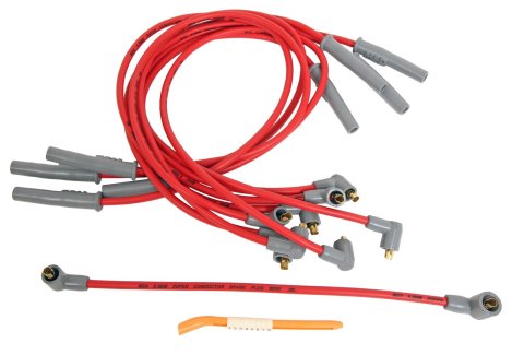 MSD 8.5mm Super Conductor Spark Plug Wire Sets 31379 Wires, Conductor, Spiral Core, 8.5mm, Red, Multi-Angle Boots, Chevy, GMC, Big Block, V8, Set thumbnail 1