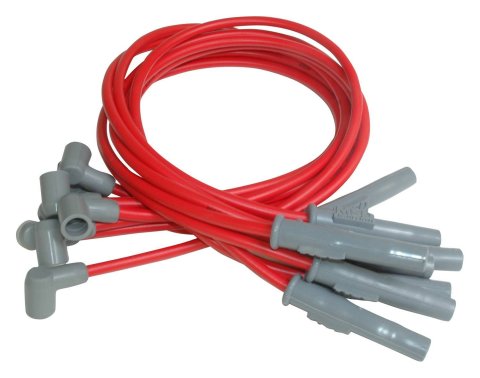 MSD 8.5mm Super Conductor Spark Plug Wire Sets 31379 Wires, Conductor, Spiral Core, 8.5mm, Red, Multi-Angle Boots, Chevy, GMC, Big Block, V8, Set thumbnail 3