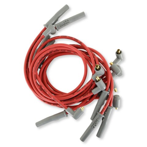 MSD 8.5mm Super Conductor Spark Plug Wire Sets 31379 Wires, Conductor, Spiral Core, 8.5mm, Red, Multi-Angle Boots, Chevy, GMC, Big Block, V8, Set thumbnail 4