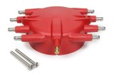 MSD Replacement Distributor Caps 8541 Cap, Male/HEI-Style, Red, Screw-Down, Billet V8, Each thumbnail 3