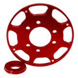 MSD Replacement Crank Trigger Wheels 8611 Trigger, Wheel, Aluminum, Red Anodized, Chevy, Small Block, Each thumbnail 1