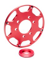 MSD Replacement Crank Trigger Wheels 8611 Trigger, Wheel, Aluminum, Red Anodized, Chevy, Small Block, Each thumbnail 2
