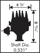 MSD Pro-Billet Ready-to-Run Distributors 8354 Distributor, Ready-to-Run, Magnetic Pickup, Vacuum Advance, Ford, 351W, Each thumbnail 2