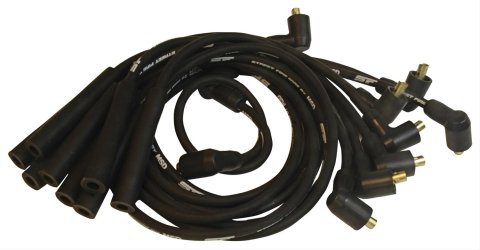 MSD Street Fire Spark Plug Wire Sets 5542 Wires, Fire, 8.0mm, Black, Straight Boots, Ford, Small/Big Block, Set thumbnail 1