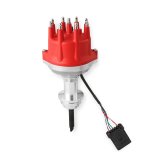 MSD Pro-Billet Dual Sync EFI Distributors 2381 Distributor, EFI, Hall Effect, Male/HEI, Standard Rotation, Red Cap, Billet Aluminum Housing, Chrysler, Dodge, Small Block, Each thumbnail 2