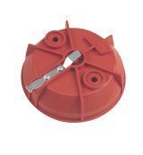 MSD Cap-A-Dapts 7445 Cap and Rotor, Red, Male/HEI, Stainless Steel Terminals, Clamp-Down, Pro-Billet, V8, Kit thumbnail 3