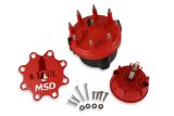 MSD Cap-A-Dapts 8445 Cap and Rotor, Red, Male/HEI, Stainless Steel Terminals, Clamp-Down, Billet, Pro Billet, Kit thumbnail 4