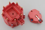 MSD Distributor Cap and Rotor Kits 8416 Rotor, Cap-A-Dapt, Red, Male/HEI, Stainless Steel Terminals, Clamp-Down, GM, V8, Kit thumbnail 1