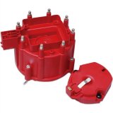 MSD Distributor Cap and Rotor Kits 8416 Rotor, Cap-A-Dapt, Red, Male/HEI, Stainless Steel Terminals, Clamp-Down, GM, V8, Kit thumbnail 2