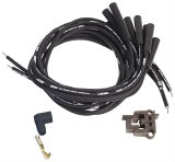 MSD Street Fire Spark Plug Wire Sets 5550 Wires, Fire, 8.0mm, Black, Multi-angle Boots, Universal, V8, Set thumbnail 1