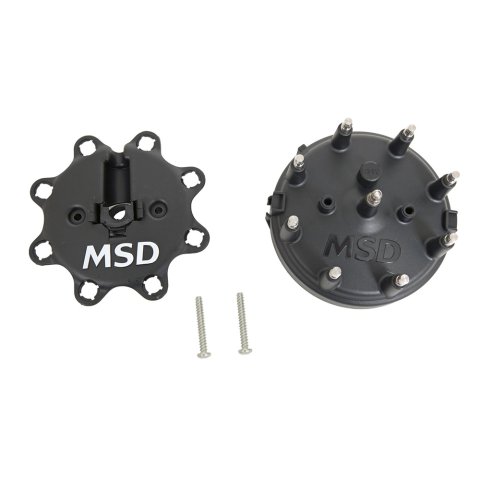MSD Replacement Distributor Caps 84083 Cap, Male/HEI-Style, Black, Clamp-Down, Ford/MSD, Pro-Billet, V8, Each thumbnail 4