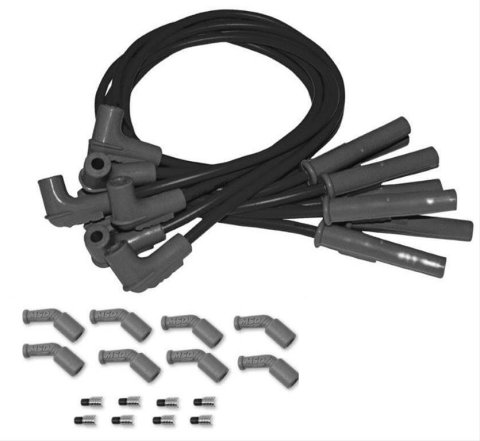 MSD 8.5mm Super Conductor Spark Plug Wire Sets 32073 Wires, Conductor, Cut To Fit, Spiral Core, 8.5mm, Black, Chevrolet, V8, LS, Set thumbnail 1