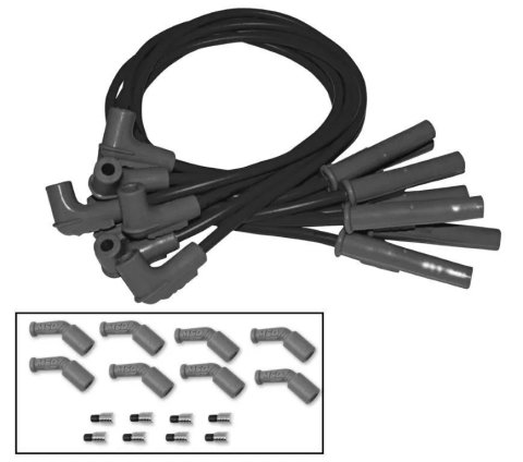 MSD 8.5mm Super Conductor Spark Plug Wire Sets 32073 Wires, Conductor, Cut To Fit, Spiral Core, 8.5mm, Black, Chevrolet, V8, LS, Set thumbnail 4