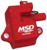 MSD Multiple Spark Coils and Coil Kits 82858 Ignition Coil, MSC II Pack, D580 Style, Epoxy, Square, Red, GM LS1/LS6, Set of 8 thumbnail 2
