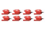 MSD Pro Power Coils 82878 Ignition Coil, MSC II Coil Pack, Epoxy, Square, Red, GM LS2/LS7, Set of 8 thumbnail 3