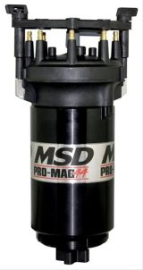 MSD Pro Mag 44 Magnetos 81407 Magnetos, 44, Generator Only with A Counterclockwise Rotation, 44.0 amp Output, Male/HEI, Black Aluminum Housing, 6.00 in. Cap Diameter, Each thumbnail 1