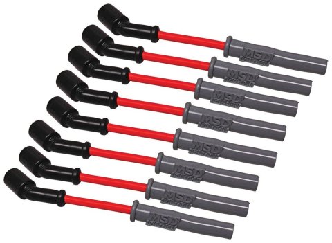 MSD 8.5mm Super Conductor Spark Plug Wire Sets 32819 Wires, Conductor, Spiral, 8.5mm, Red, Multi-Angle Boots, Chevy, LS1, Set thumbnail 3