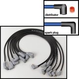 MSD Race Tailored Super Conductor Wire Sets 31593 Spark Plug Wires, Conductor, Spiral Core, 8.5mm, Black, 90 Degree Boot, Chevy, Small Block, Set thumbnail 2