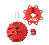 MSD Replacement Distributor Caps 8408 Cap, Male/HEI-Style, Red, Clamp-Down, Pro Billet, Ford, Laforza, Lincoln, Mercury, V8, Each thumbnail 5