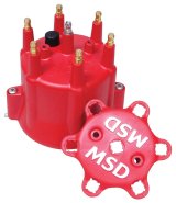 MSD Replacement Distributor Caps 8014 Cap, Male/HEI, Red, Clamp On, GM, V6, Each thumbnail 4