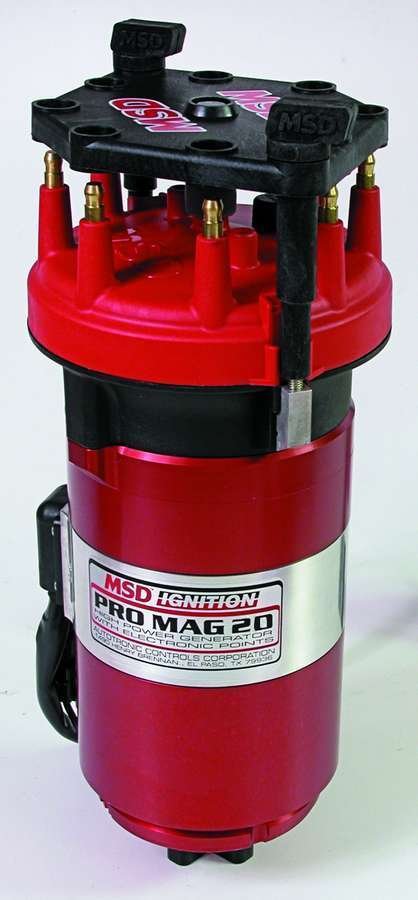 MSD Pro Mag Lite Magnetos 81502 Magneto, 12LT, Billet Aluminum, Red, Circle Track, Drag Car, Sprint Car, Each thumbnail 2
