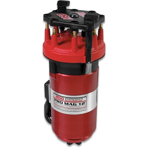 MSD Pro Mag Lite Magnetos 81502 Magneto, 12LT, Billet Aluminum, Red, Circle Track, Drag Car, Sprint Car, Each thumbnail 3
