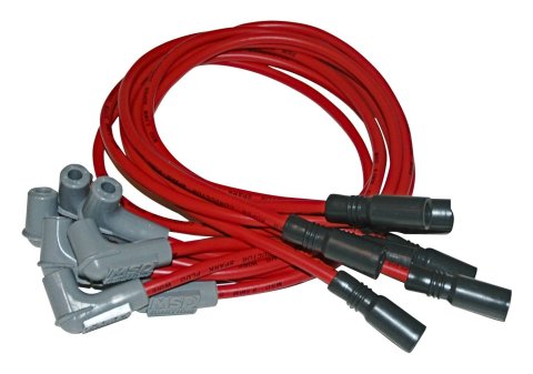 MSD 8.5mm Super Conductor Spark Plug Wire Sets 32169 Wires, Conductor, Spiral Core, 8.5mm, Red, 90 Degree Boots, Chevy, GMC, 5.7L, Set thumbnail 3