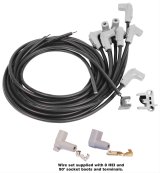 MSD 8.5mm Super Conductor Spark Plug Wire Sets 32143 Wires, Conductor, Spiral, 8.5mm, Black, 90 Degree Boots, Chevy, Pontiac, 5.7L, Set thumbnail 1