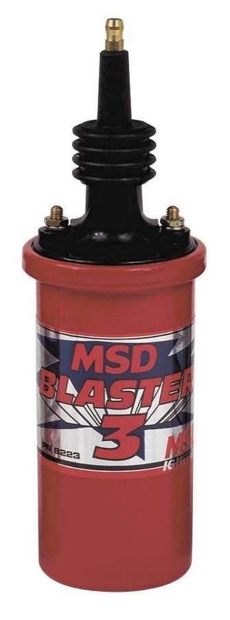 MSD Blaster 3 Ignition Coils 8223 Coil, 3, Canister, Round, Oil Filled, Red, 45,000 V, Each thumbnail 2