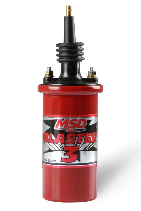 MSD Blaster 3 Ignition Coils 8223 Coil, 3, Canister, Round, Oil Filled, Red, 45,000 V, Each thumbnail 3
