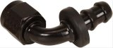 MSD Push-Lock Hose Fittings 2935 End, 6AN Fitting, 90 Degree, Socketless, Black, Each thumbnail 1