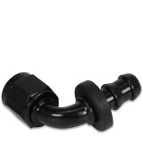 MSD Push-Lock Hose Fittings 2935 End, 6AN Fitting, 90 Degree, Socketless, Black, Each thumbnail 2