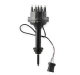 MSD Pro-Billet Dual Sync EFI Distributors 23833 Distributor, EFI, Hall Effect Trigger, Male/HEI, Standard Rotation, Black Cap, Billet Aluminum Housing, Black, Mopar, Each thumbnail 1