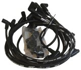 MSD Street Fire Spark Plug Wire Sets 5554 Wires, Fire, 8.0mm, Black, 90 Degree Boots, Chevy, Pontiac, Oldsmobile, Small Block, Set thumbnail 1