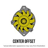 MSD Dynaforce Alternators 5321MSD Alternator, Dynaforce, GM CS130, 12 V, 120 amps, V-belt Pulley, Black Powdercoat, Center Offset, Internal Regulator, Chevy, Each thumbnail 2