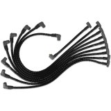 MSD Race Tailored Super Conductor Sleeved Spark Plug Wire Sets 35591 Sets, Sleeved, Assembled, Spiral Core, Black Wire, Gray Boots, Male/HEI, 8.50mm, Chevy, Small Block, Set thumbnail 3