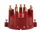 MSD Replacement Distributor Caps 84319 Cap, Red, Male/HEI, Stainless Steel Terminals, Screw Down, Billet, Pro Billet, V8, Each thumbnail 1