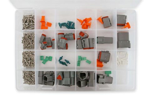 MSD Deutsch Connector Kits 8188 Wire Connectors, Kit, 360 Piece, Includes 2, 3, 4, 6, 8, and 12 Pin Housings, Pins, Seals, Wedges, Clear Plastic Case, Each thumbnail 3