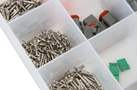 MSD Deutsch Connector Kits 8188 Wire Connectors, Kit, 360 Piece, Includes 2, 3, 4, 6, 8, and 12 Pin Housings, Pins, Seals, Wedges, Clear Plastic Case, Each thumbnail 5